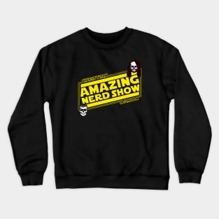 Yellow Amazing Nerd Show Skull Logo Crewneck Sweatshirt